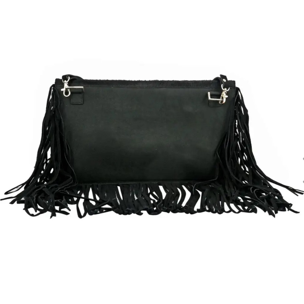 Bajalia Yamini Calf Hair Fringe Shoulder Bag